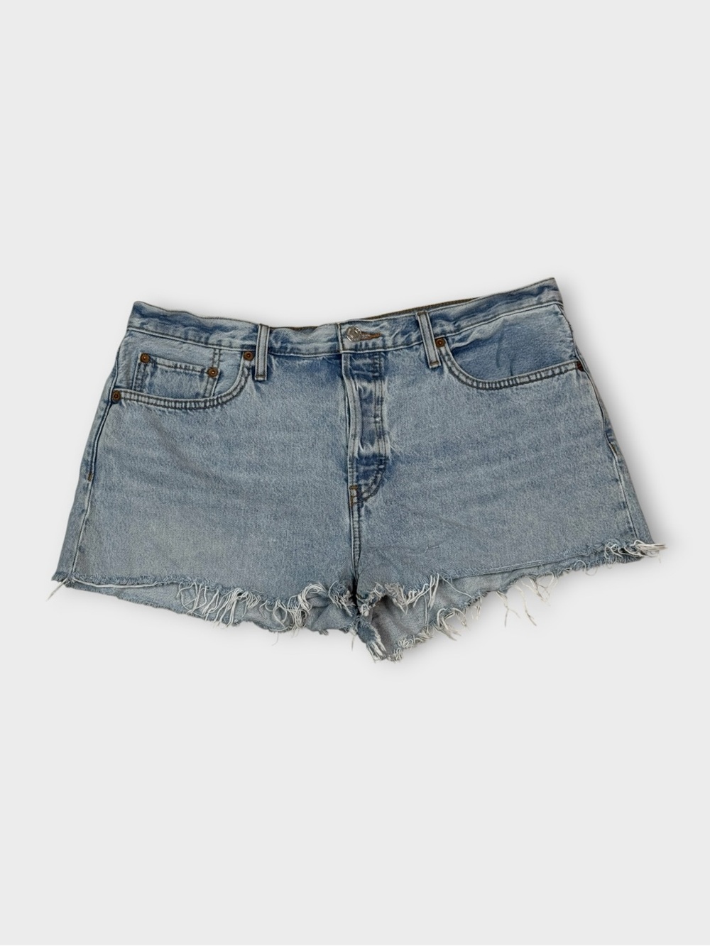 RE/DONE & PAM Cut-Off Denim Shorts — W30